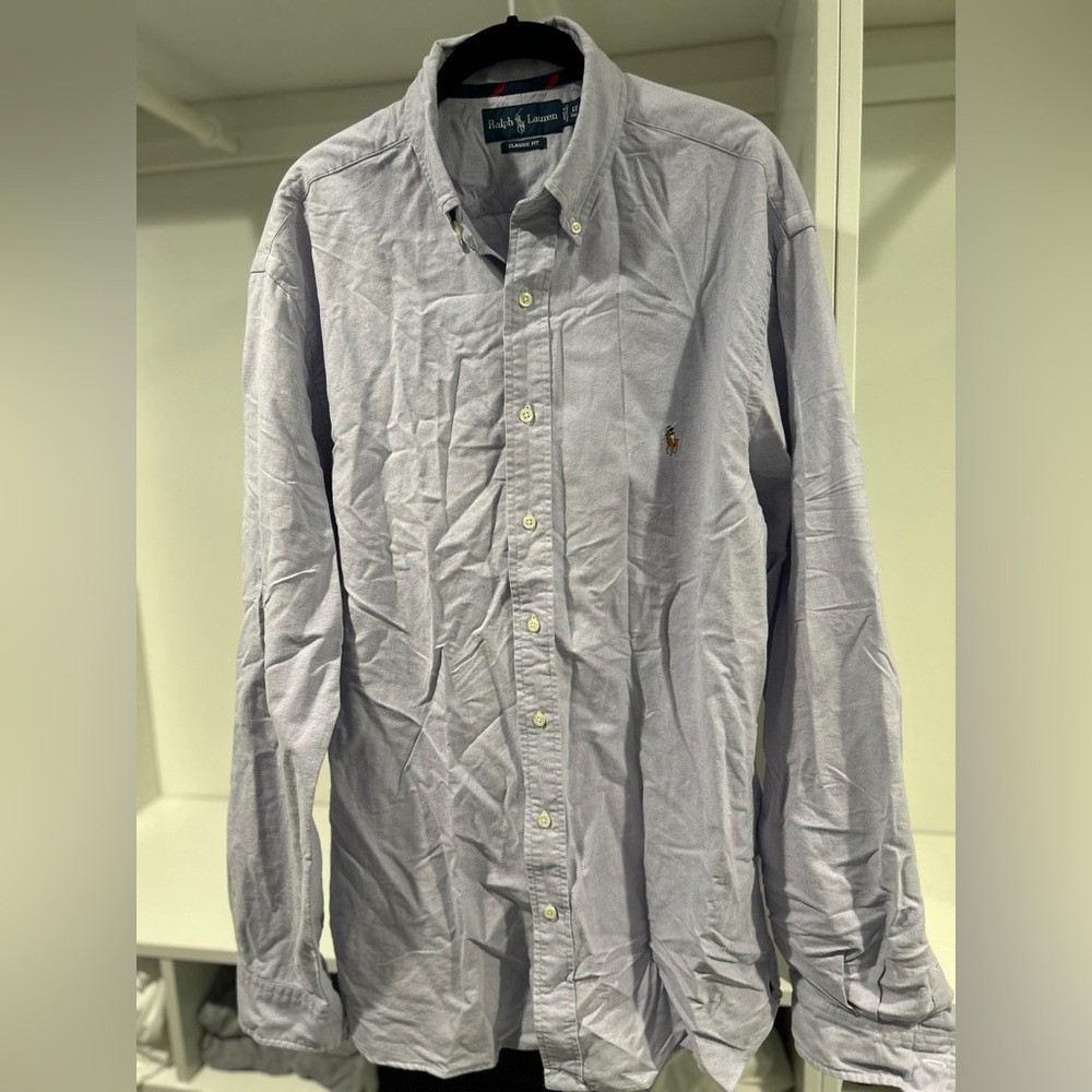 Ralph Lauren Men's Light Purple Button Down Shirt